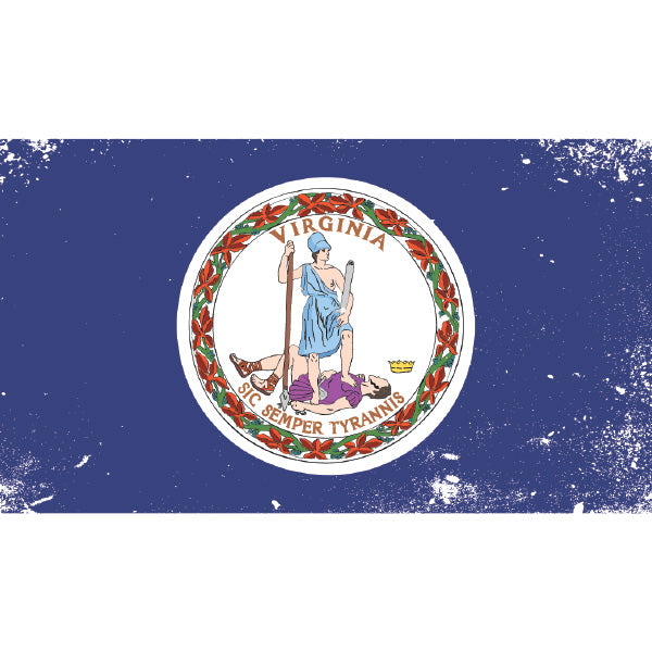 STP462 - Virginia Flag Distressed