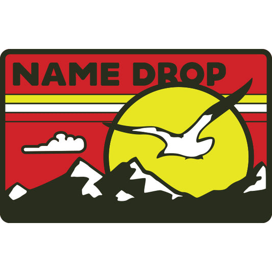 GRTO131 - Retro Seagull Sunset Badge