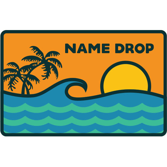 GRTO132 - Retro Surf Sunset Badge