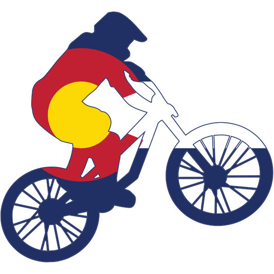 SPRT120CO - Co Mountain Biker With Flag