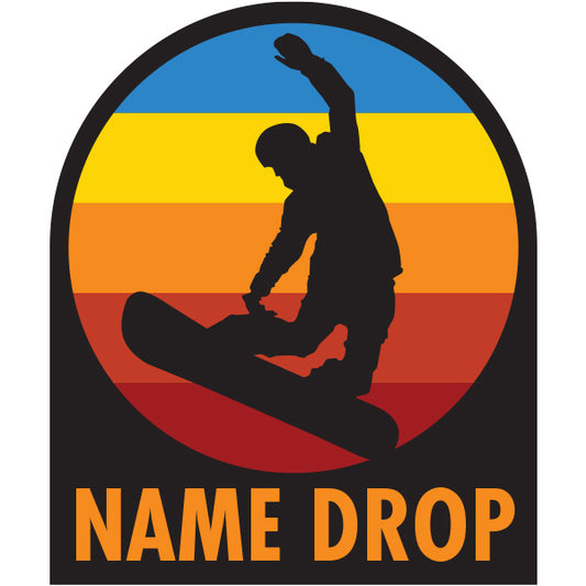 SPRT140 - Snowboarder Badge (Bright)